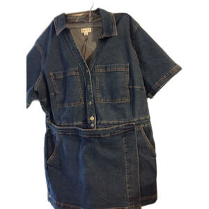 New NWT Adorable Denim Skorts Dress Plus Size 1X Stretch Women's